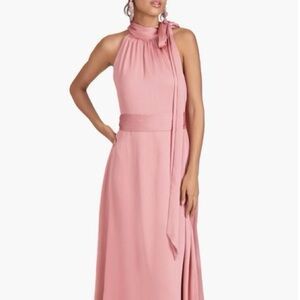Sachin + Babi Blush Pink Halter Maxi Dress